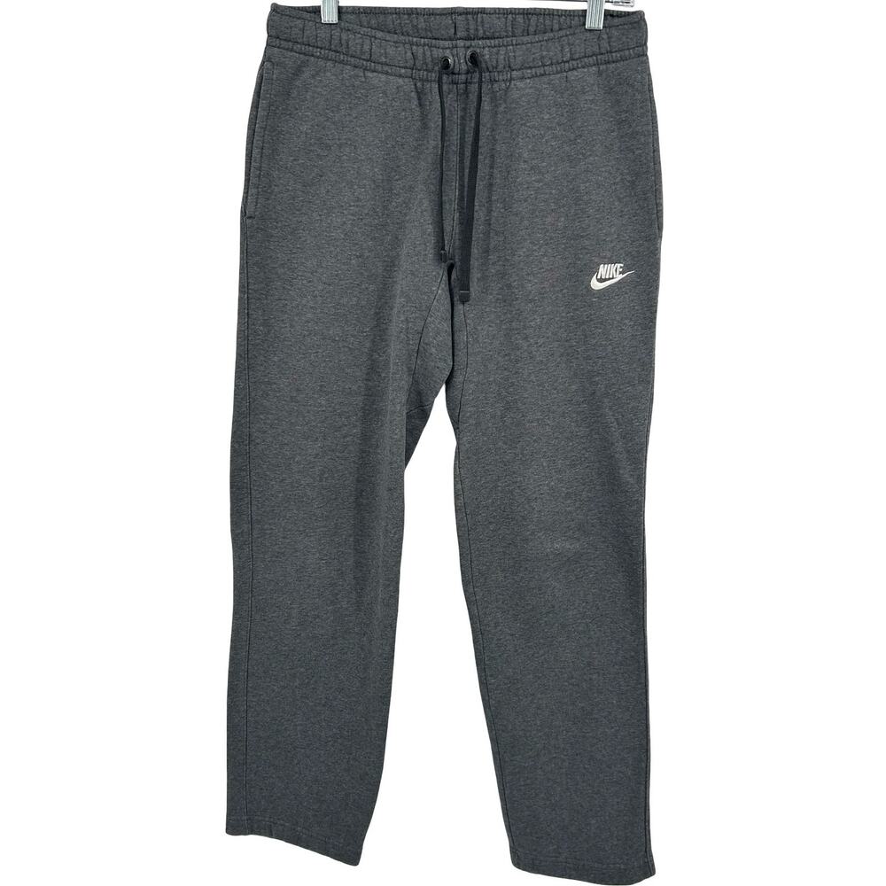 Men's Grey Nike Sportswear Club Fleece Straight Leg Sweatpants Sz S 804395-071